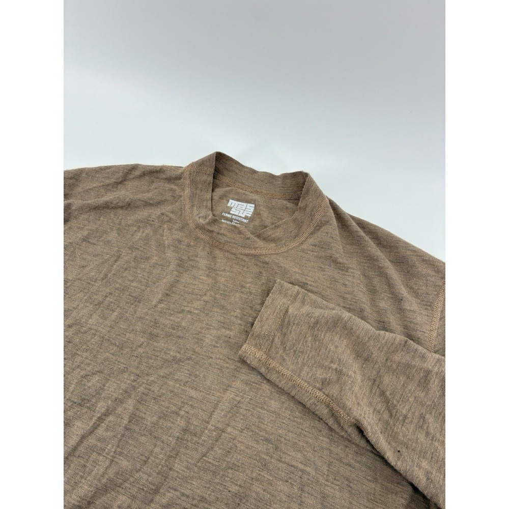 Massif Flame Base Layer Small Tan Flame Resistant FR Fire Nomex Zip Base Layer